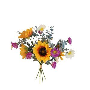 Wildflower Farmhouse Faux Bouquet Sunflower Daisy Country Wedding Centerpiece De